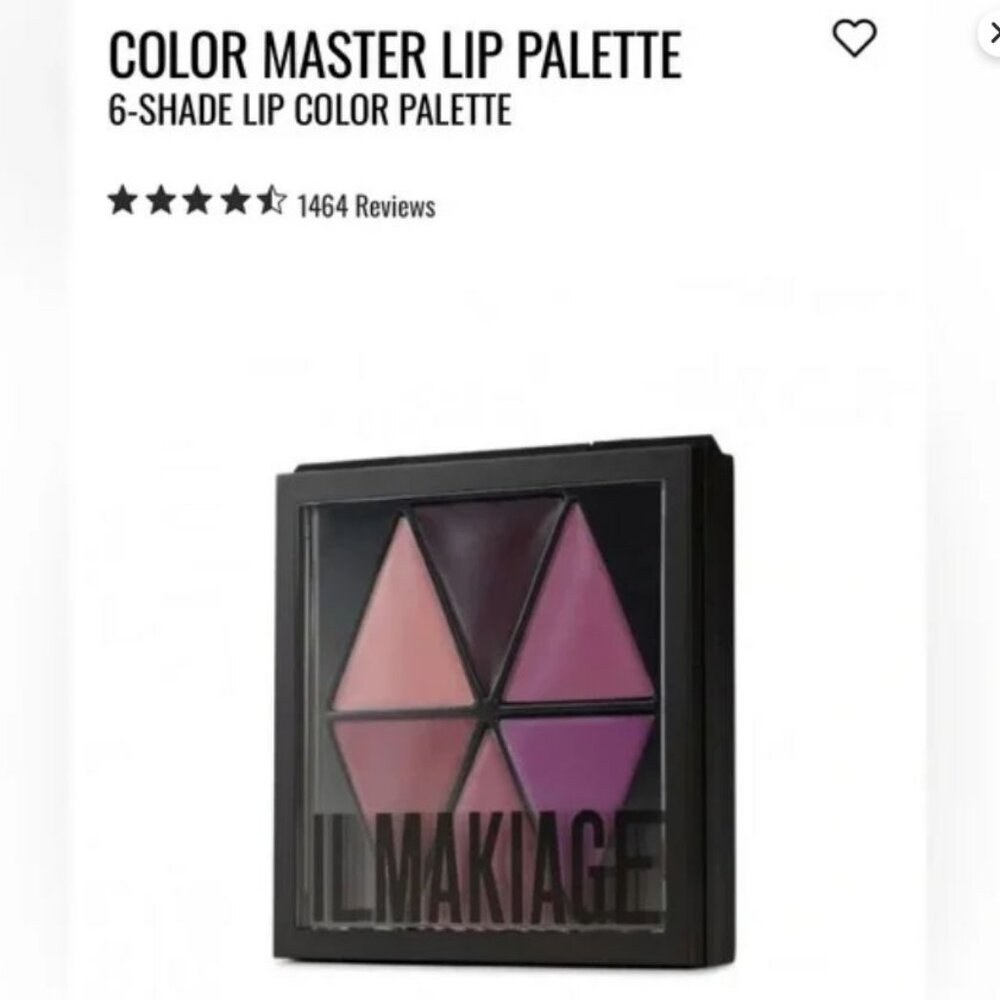 NIB. IL MAKIAGE Color Master Lip Palette - Violet Affair